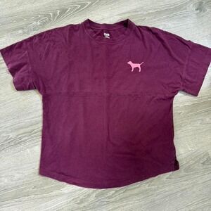 Victoria's Secret PINK burgundy tee